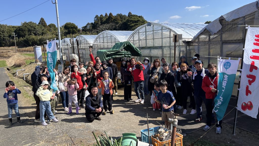 ＜大隅スタンプラリー＞ミニトマト・ピーマン収穫交流会を行いました